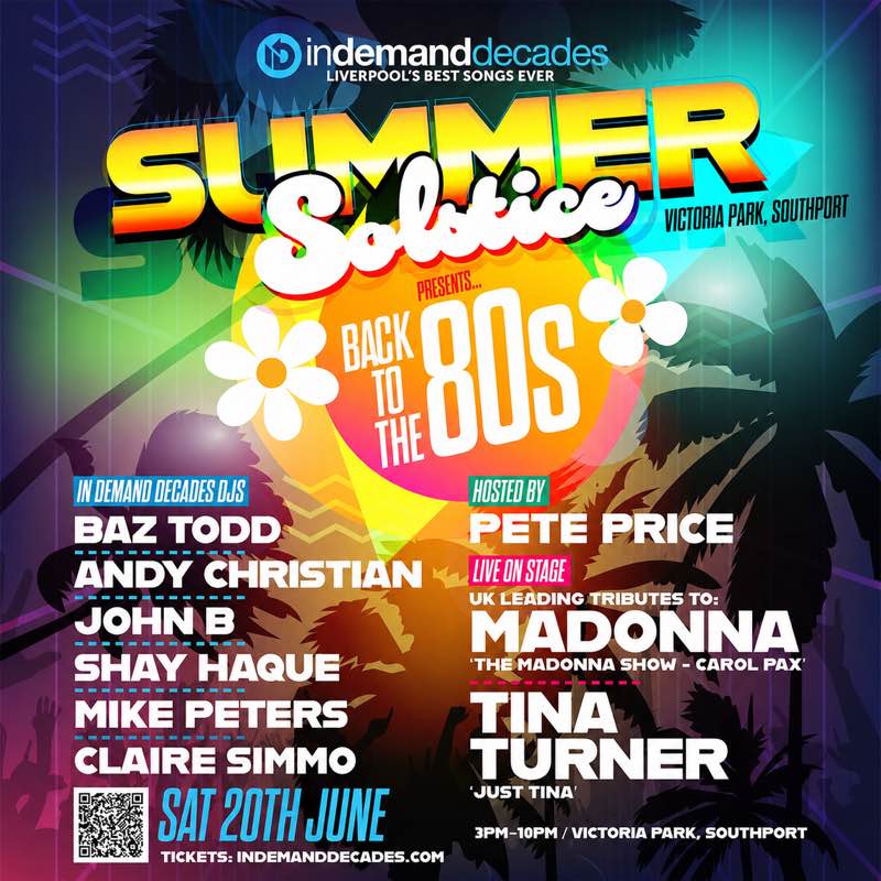Summer Solstice - Saturday 20th June 2026 | 2PM – 10PM Victoria Park, Southport